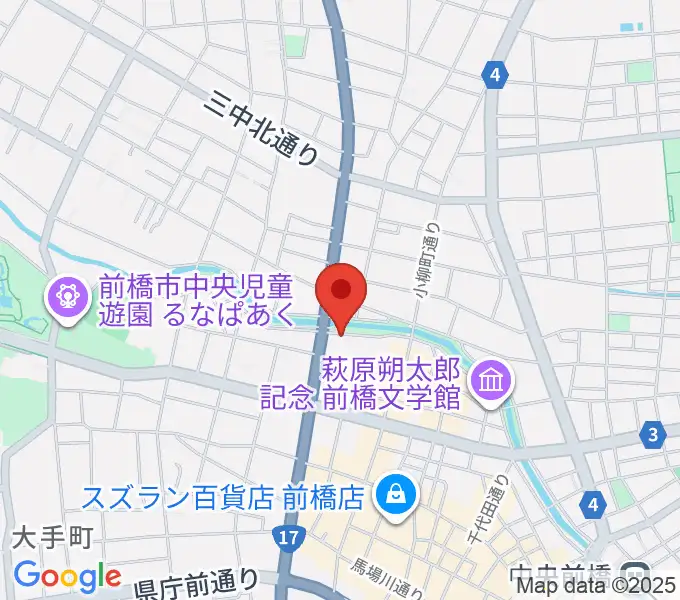シューベルトサロン前橋の地図