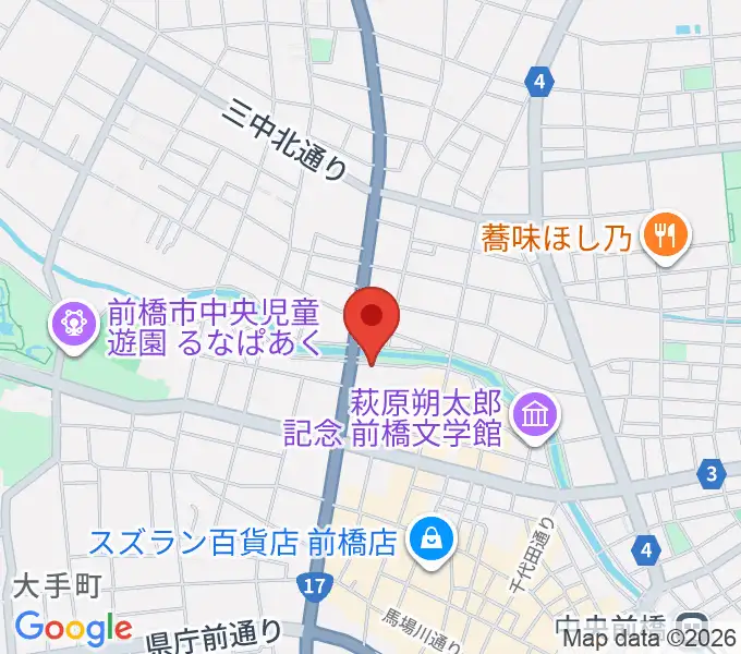 シューベルトサロン前橋の地図