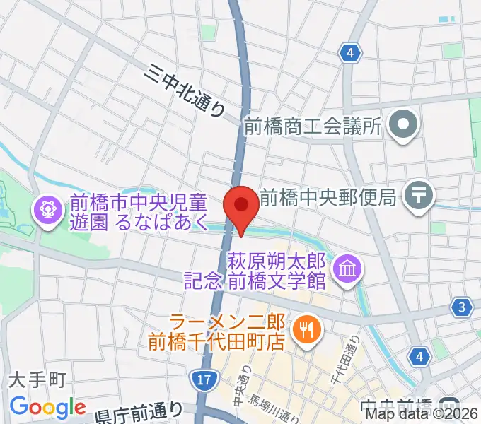 シューベルトサロン前橋の地図