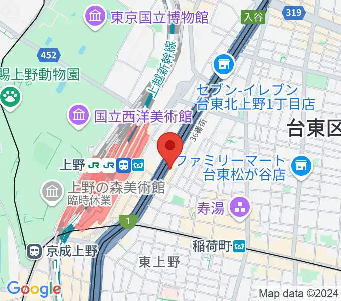 スタジオアンサンブルの地図