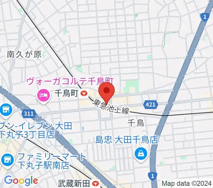 シティーバード音楽スタジオの地図