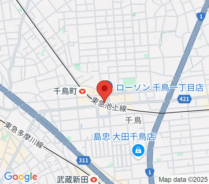 シティーバード音楽スタジオの地図