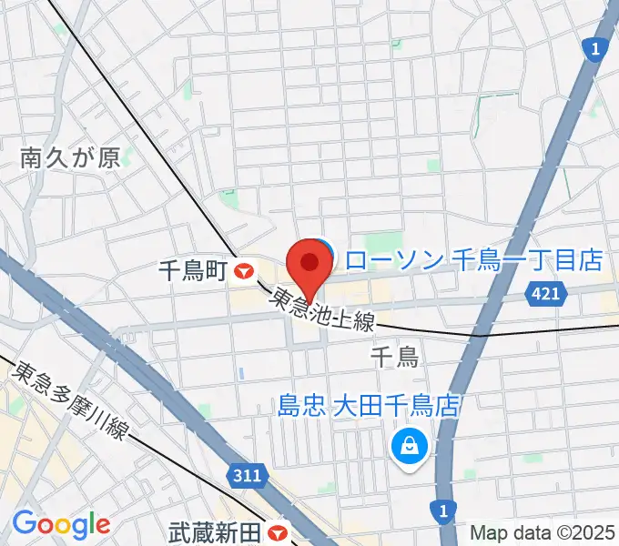 シティーバード音楽スタジオの地図