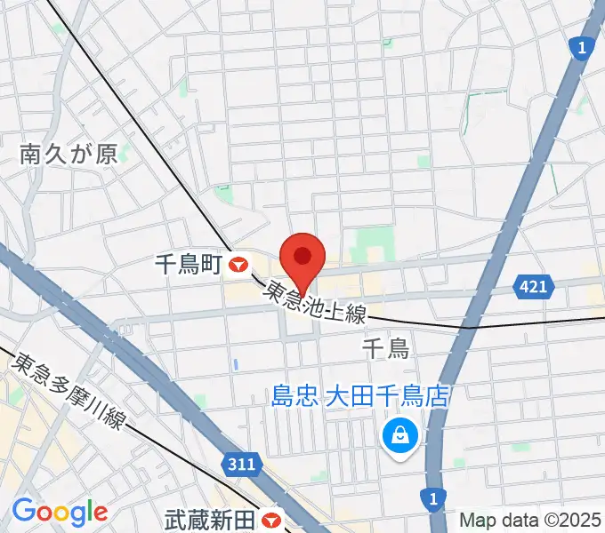 シティーバード音楽スタジオの地図