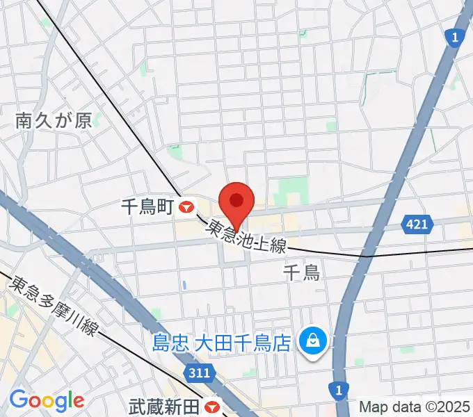 シティーバード音楽スタジオの地図