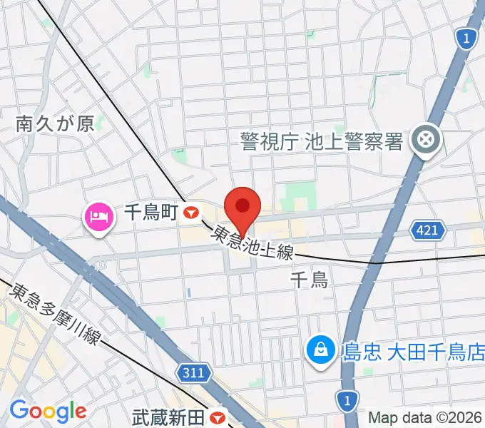 シティーバード音楽スタジオの地図
