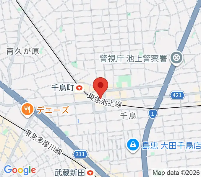 シティーバード音楽スタジオの地図
