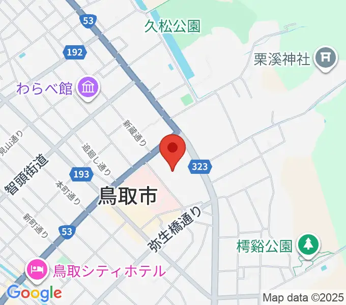 とりぎん文化会館の地図
