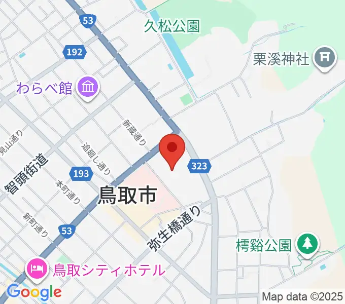 とりぎん文化会館の地図