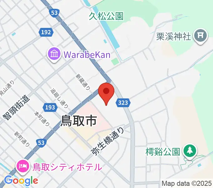 とりぎん文化会館の地図