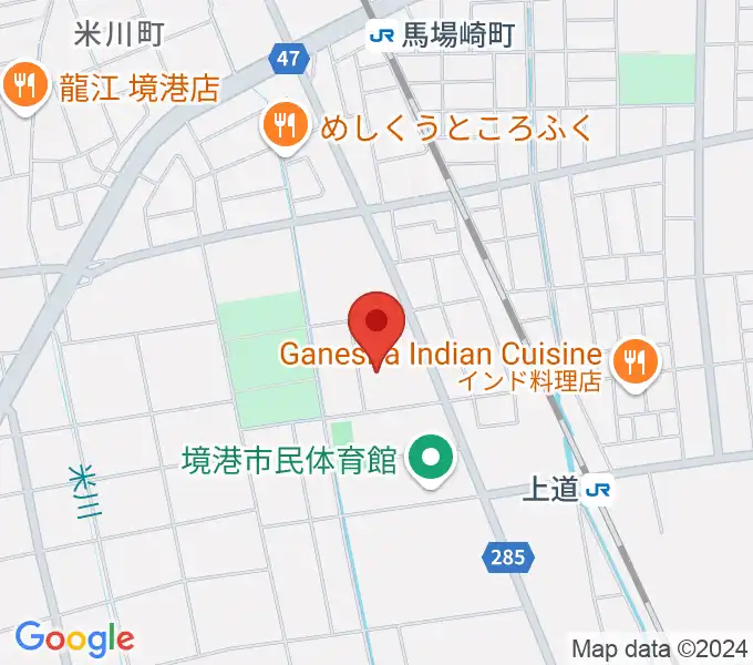 境港市文化ホールの地図