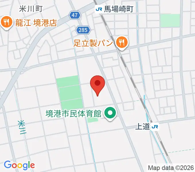 境港市文化ホールの地図