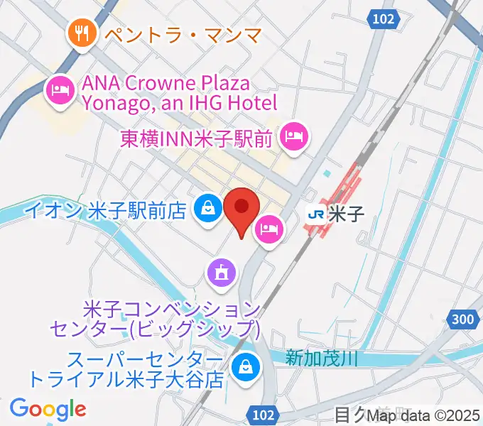 米子市文化ホールの地図