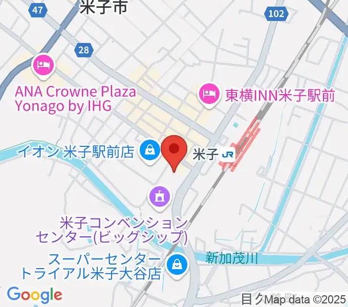 米子市文化ホールの地図