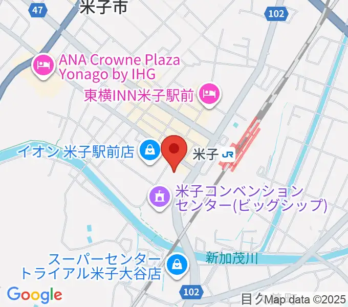 米子市文化ホールの地図