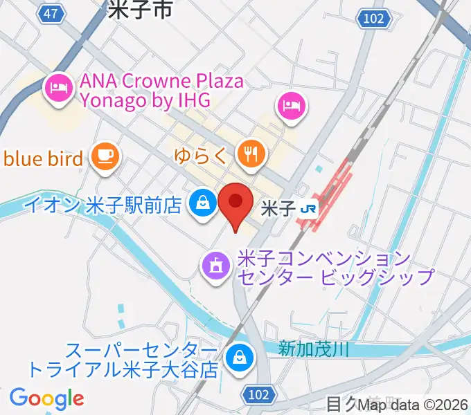 米子市文化ホールの地図