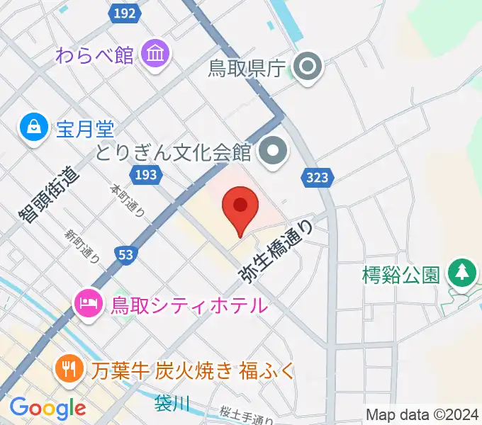 鳥取市民会館の地図