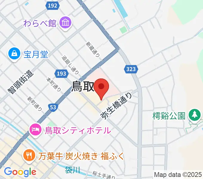 鳥取市民会館の地図