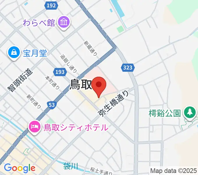 鳥取市民会館の地図