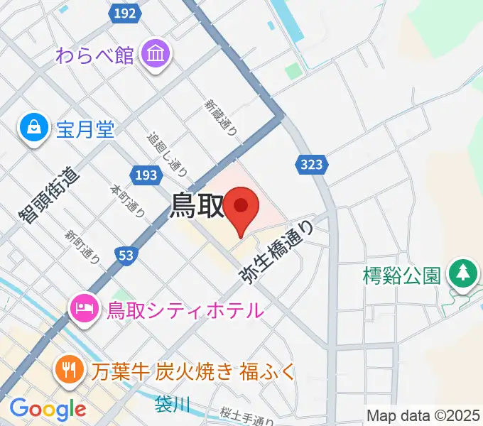 鳥取市民会館の地図