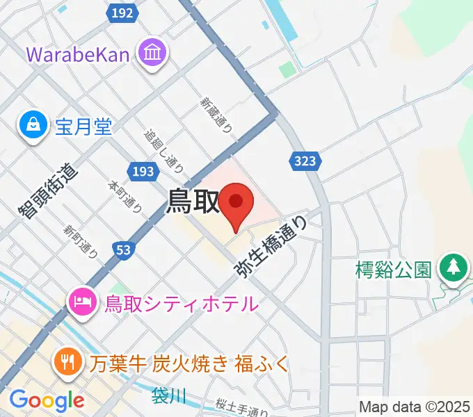 鳥取市民会館の地図