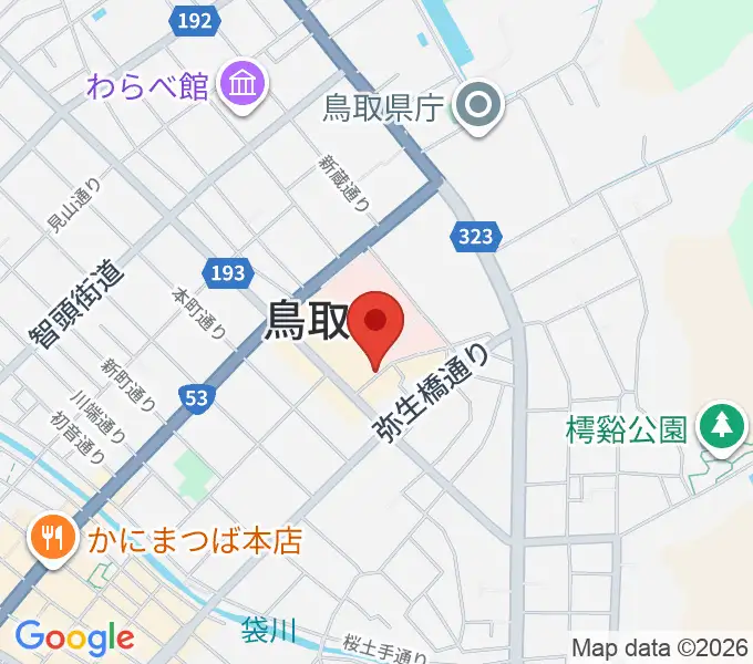 鳥取市民会館の地図