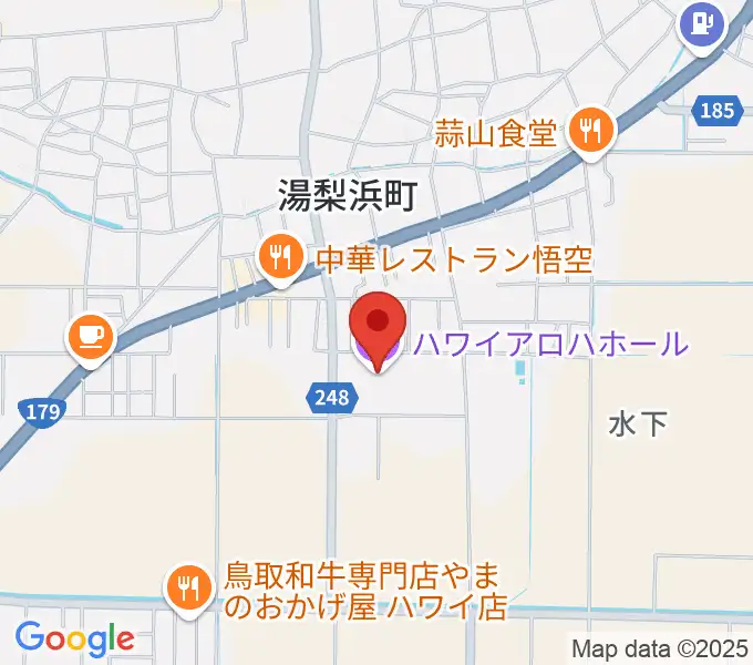 ハワイアロハホールの地図