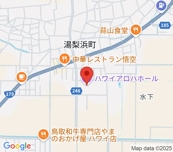 ハワイアロハホールの地図