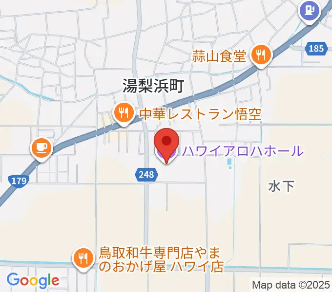 ハワイアロハホールの地図