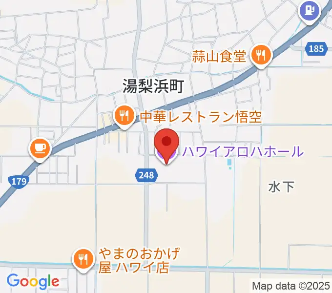 ハワイアロハホールの地図
