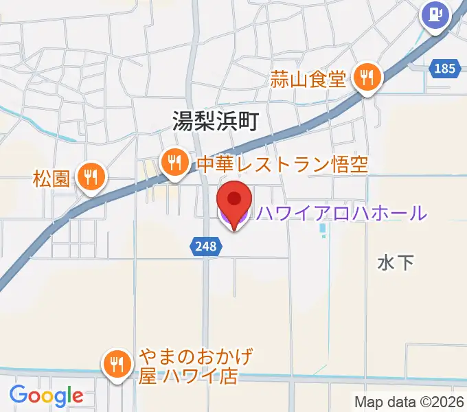 ハワイアロハホールの地図