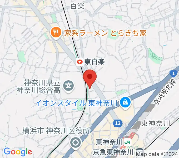 セントラル楽器の地図