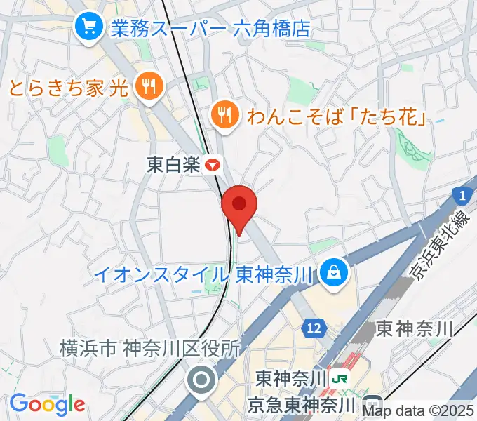 セントラル楽器の地図