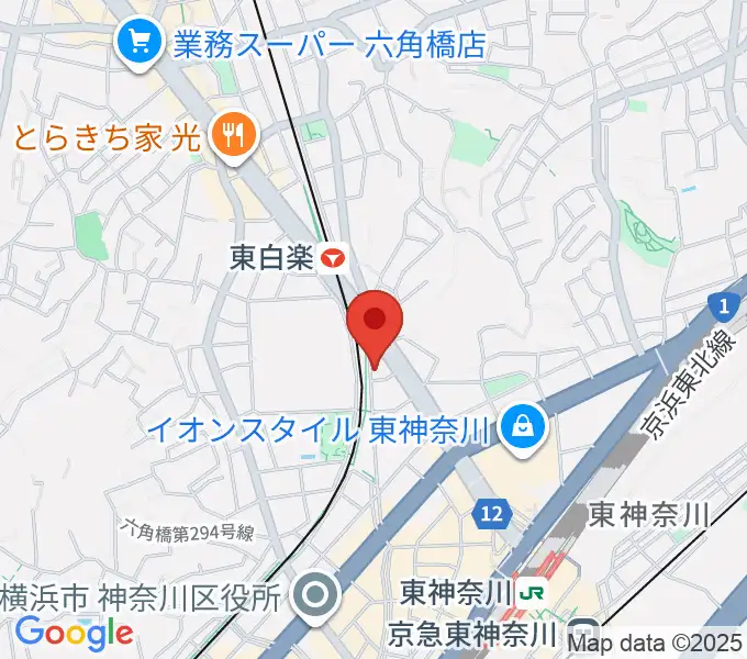 セントラル楽器の地図