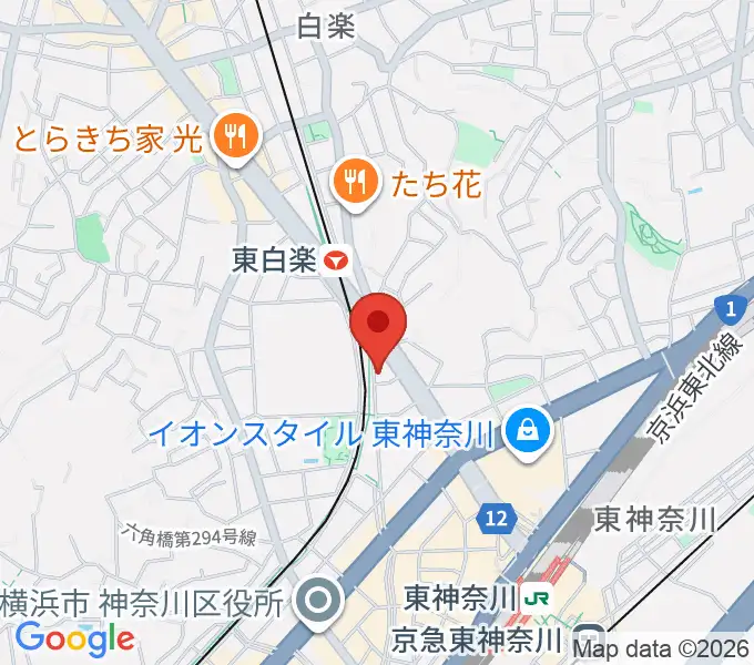 セントラル楽器の地図