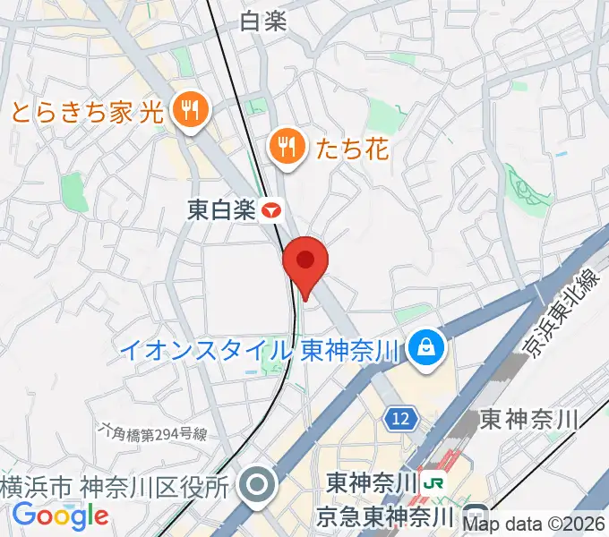 セントラル楽器の地図