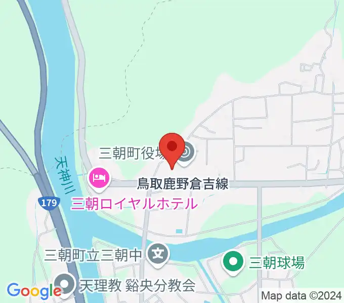 三朝町総合文化ホールの地図