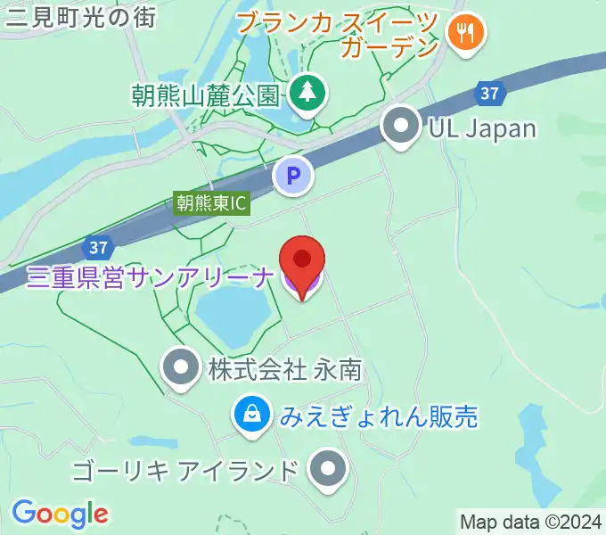 三重県営サンアリーナの地図