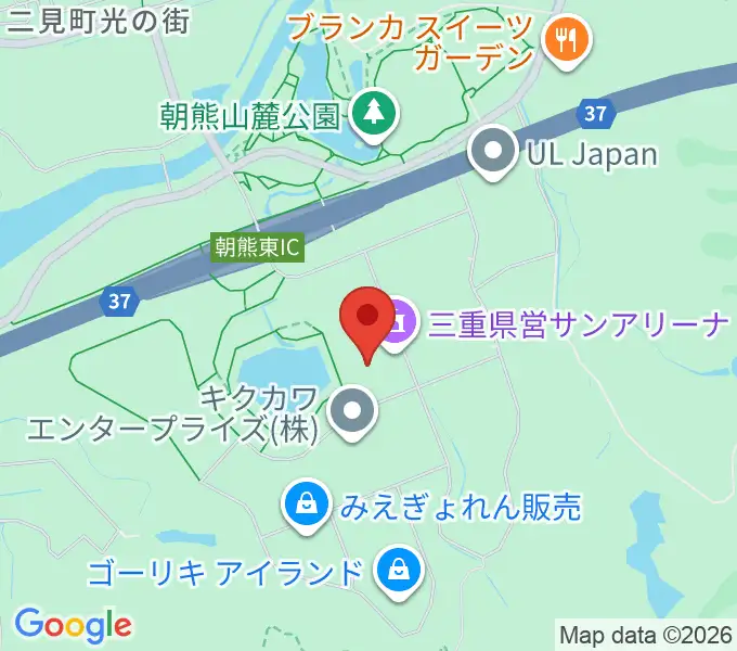三重県営サンアリーナの地図