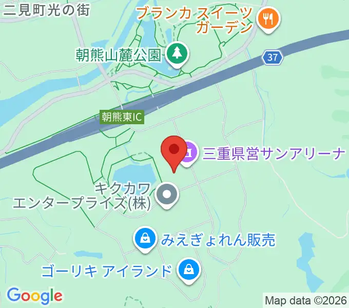 三重県営サンアリーナの地図