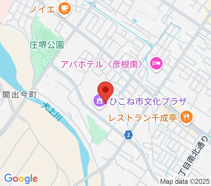 ひこね市文化プラザの地図