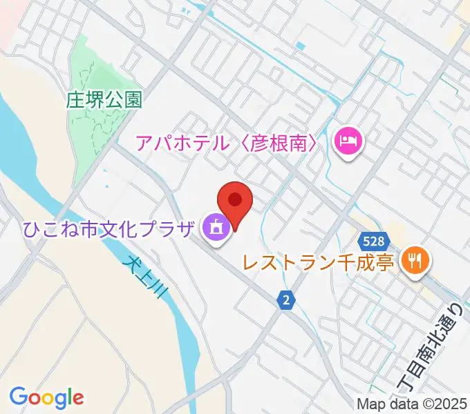 ひこね市文化プラザの地図