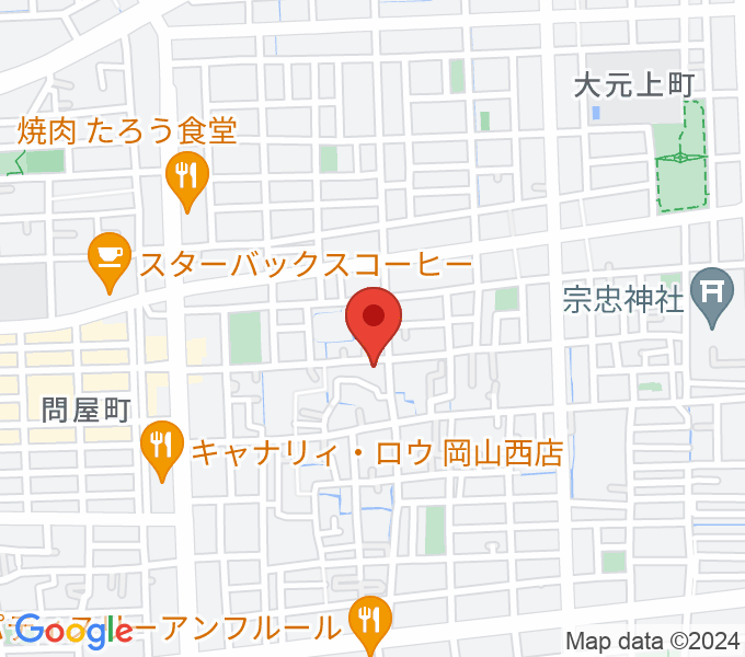 岡山Cafe SOHOの場所