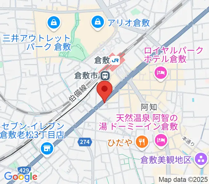 ライブハウス無限舎の地図