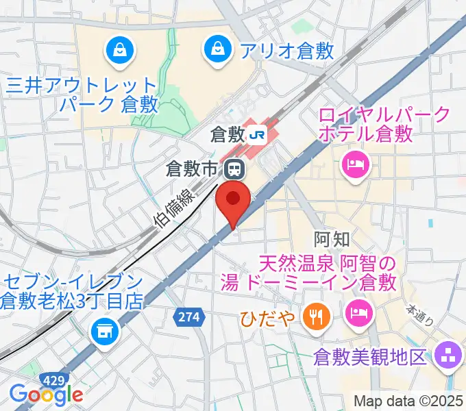 ライブハウス無限舎の地図