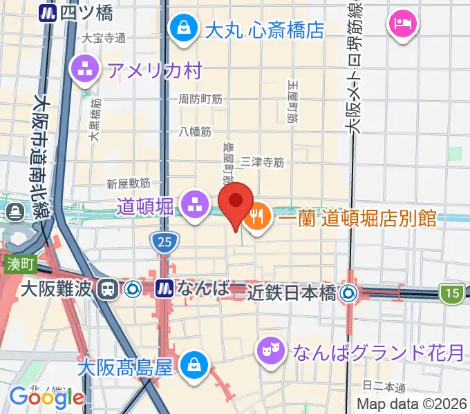 [移転]道噸堀ZAZAの地図