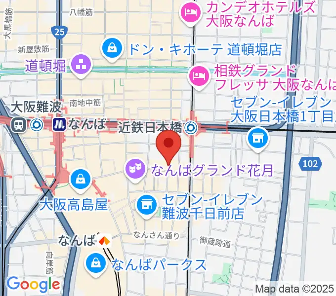 味園ユニバースの地図