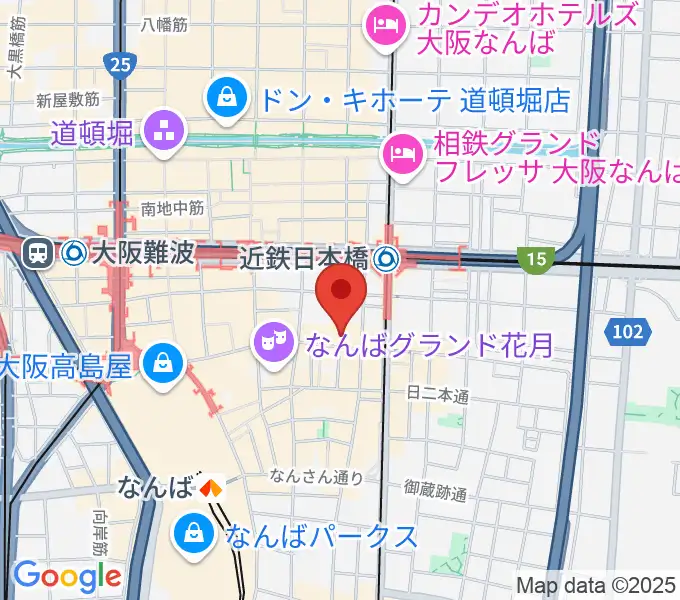 味園ユニバースの地図