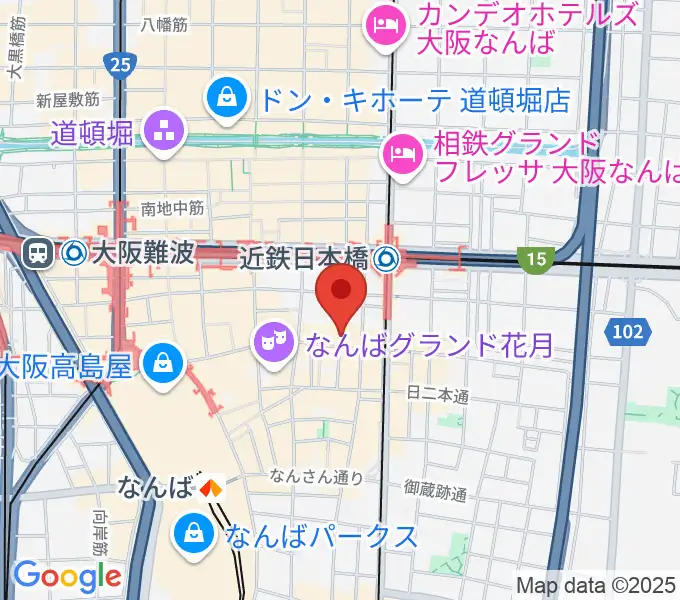 味園ユニバースの地図