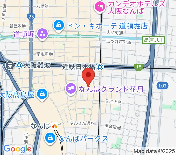 味園ユニバースの地図